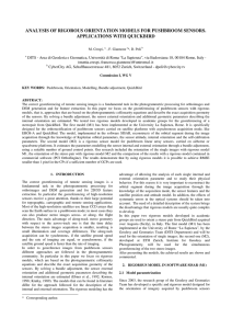 ANALYSIS OF RIGOROUS ORIENTATION MODELS FOR PUSHBROOM SENSORS. APPLICATIONS WITH QUICKBIRD