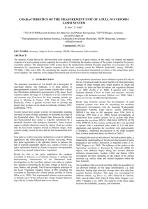 CHARACTERISTICS OF THE MEASUREMENT UNIT OF A FULL-WAVEFORM LASER SYSTEM