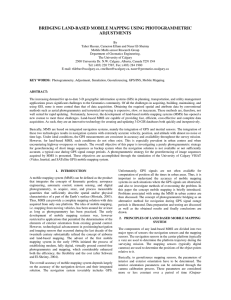 BRIDGING LAND-BASED MOBILE MAPPING USING PHOTOGRAMMETRIC ADJUSTMENTS