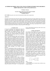 AN IMPROVED MODEL FOR ALONG TRACK STEREO SENSORS USING RIGOROUS