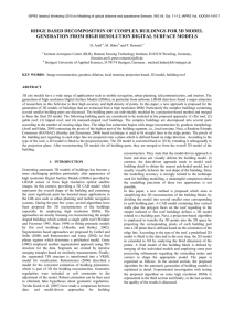 RIDGE BASED DECOMPOSITION OF COMPLEX BUILDINGS FOR 3D MODEL