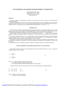 NEW METHOD IN MAP PROJECTIONFOR INDIRECT COEFFICIENTS