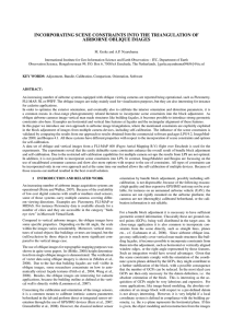 INCORPORATING SCENE CONSTRAINTS INTO THE TRIANGULATION OF AIRBORNE OBLIQUE IMAGES