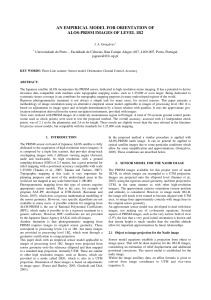 AN EMPIRICAL MODEL FOR ORIENTATION OF ALOS-PRISM IMAGES OF LEVEL 1B2