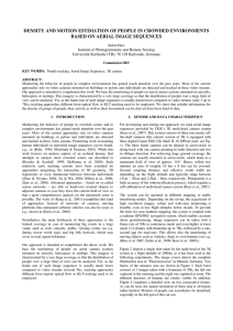 DENSITY AND MOTION ESTIMATION OF PEOPLE IN CROWDED ENVIRONMENTS