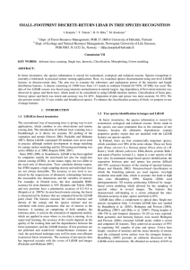 SMALL-FOOTPRINT DISCRETE-RETURN LIDAR IN TREE SPECIES RECOGNITION