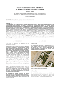OBJECT-BASED VERIFICATION AND UPDATE OF A LARGE-SCALE TOPOGRAPHIC DATABASE