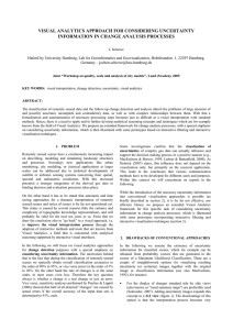 VISUAL ANALYTICS APPROACH FOR CONSIDERING UNCERTAINTY INFORMATION IN CHANGE ANALYSIS PROCESSES