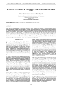 AUTOMATIC EXTRACTION OF URBAN OBJECTS FROM MULTI-SOURCE AERIAL DATA