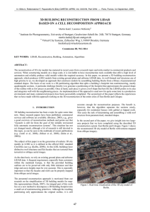 3D BUILDING RECONSTRUCTION FROM LIDAR BASED ON A CELL DECOMPOSITION APPROACH