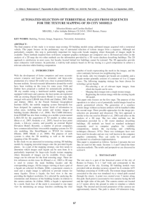 AUTOMATED SELECTION OF TERRESTRIAL IMAGES FROM SEQUENCES