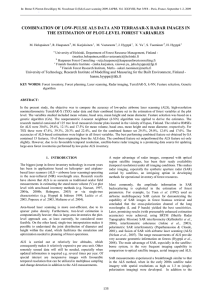 COMBINATION OF LOW-PULSE ALS DATA AND TERRASAR-X RADAR IMAGES IN