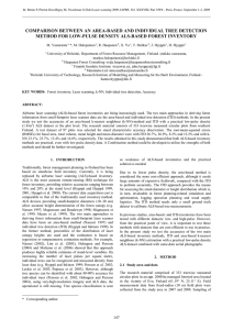 COMPARISON BETWEEN AN AREA-BASED AND INDIVIDUAL TREE DETECTION