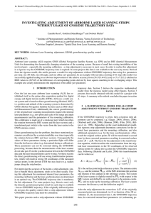 INVESTIGATING ADJUSTMENT OF AIRBORNE LASER SCANNING STRIPS