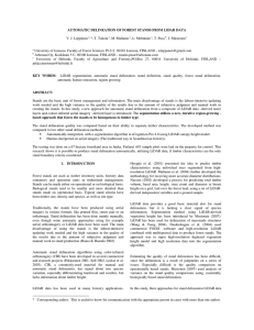 AUTOMATIC DELINEATION OF FOREST STANDS FROM LIDAR DATA  V. J. Leppänen