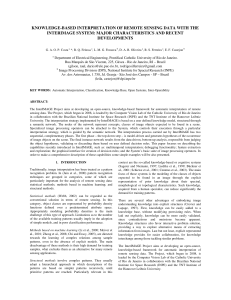 KNOWLEDGE-BASED INTERPRETATION OF REMOTE SENSING DATA WITH THE