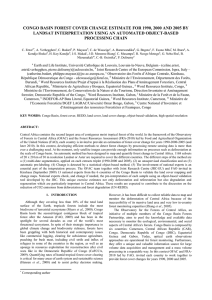 CONGO BASIN FOREST COVER CHANGE ESTIMATE FOR 1990, 2000 AND... LANDSAT INTERPRETATION USING AN AUTOMATED OBJECT-BASED