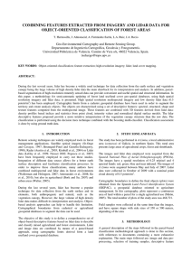 COMBINING FEATURES EXTRACTED FROM IMAGERY AND LIDAR DATA FOR