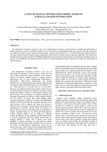 LAND-USE SPATIAL OPTIMIZATION MODEL BASED ON PARTICLE SWARM OPTIMIZATION