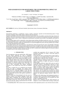 WEB GEOSERVICES FOR MONITORING THE ENVIRONMENTAL IMPACT OF LARGE STRUCTURES