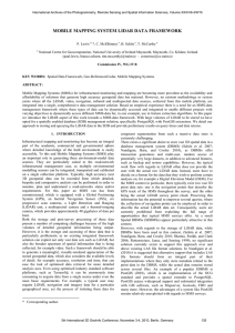MOBILE MAPPING SYSTEM LIDAR DATA FRAMEWORK