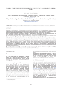 MOBILE TECHNOLOGIES FOR MODELING URBAN SPACE ALLOCATION IN REAL TIME