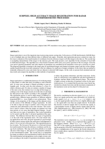 SUBPIXEL HIGH ACCURACY IMAGE REGISTRATION FOR RADAR INTERFEROMETRY PROCESSES