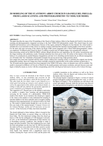 3D MODELING OF THE ST.ANTHONY ABBOT CHURCH IN S.DANIELE DEL... FROM LASER SCANNING AND PHOTOGRAMMETRY TO VRML/X3D MODEL