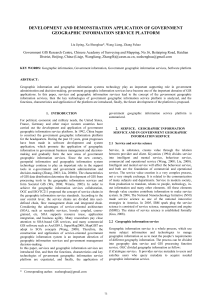 DEVELOPMENT AND DEMONSTRATION APPLICATION OF GOVERNMENT GEOGRAPHIC INFORMATION SERVICE PLATFORM