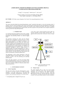 A RESEARCH AND DEVELOPMENT OF NON-CONTROL DIGITAL CLOSE-RANGE PHOTOGRAMMETRY