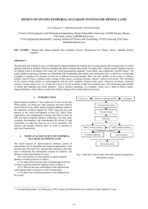 DESIGN OF SPATIO-TEMPORAL DATABASE SYSTEM FOR MINING LAND