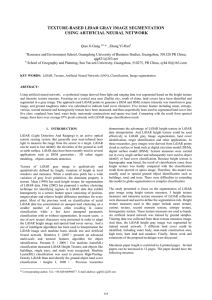 TEXTURE-BASED LIDAR GRAY IMAGE SEGMENTATION USING ARTIFICIAL NEURAL NETWORK