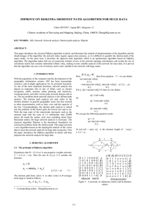 IMPROVE ON DIJKSTRA SHORTEST PATH ALGORITHM FOR HUGE DATA