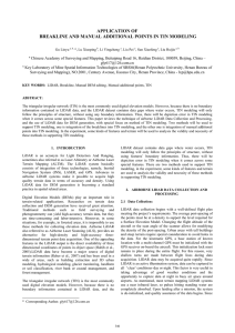 APPLICATION OF BREAKLINE AND MANUAL ADDITIONAL POINTS IN TIN MODELING