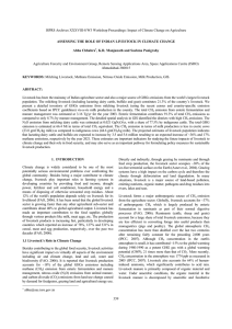 ISPRS Archives XXXVIII-8/W3 Workshop Proceedings: Impact of Climate Change on... ASSESSING THE ROLE OF INDIAN LIVESTOCK IN CLIMATE CHANGE Abha Chhabra