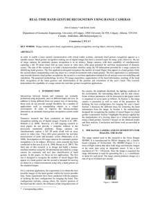 REAL-TIME HAND GESTURE RECOGNITION USING RANGE CAMERAS