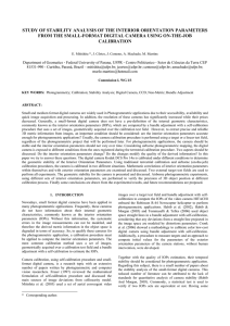 STUDY OF STABILITY ANALYSIS OF THE INTERIOR ORIENTATION PARAMETERS