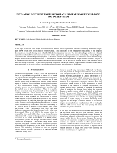 ESTIMATION OF FOREST BIOMASS FROM AN AIRBORNE SINGLE-PASS L-BAND POL-INSAR SYSTEM