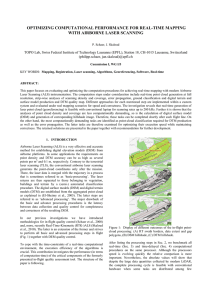 OPTIMIZING COMPUTATIONAL PERFORMANCE FOR REAL-TIME MAPPING WITH AIRBORNE LASER SCANNING