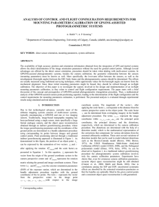 ANALYSIS OF CONTROL AND FLIGHT CONFIGURATION REQUIREMENTS FOR