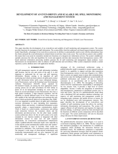 DEVELOPMENT OF AN EVEN-DRIVEN AND SCALABLE OIL SPILL MONITORING