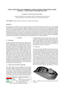 USING GEOMATICS AND AIRBORNE LASER SCANNING FOR ROCKFALL RISK