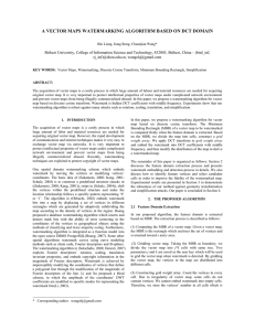 A VECTOR MAPS WATERMARKING ALGORITHM BASED ON DCT DOMAIN