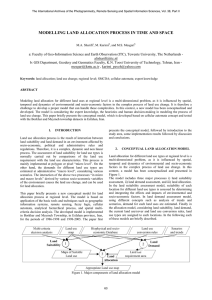 MODELLING LAND ALLOCATION PROCESS IN TIME AND SPACE