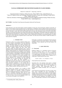 FACIAL EXPRESSION RECOGNITION BASED ON CLOUD MODEL