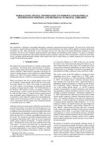 NORMALIZING SPATIAL INFORMATION TO IMPROVE GEOGRAPHICAL