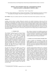 DESIGN AND CONSTRUCTION OF A GIS-BASED DATABASE