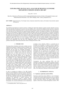 EXPLORATORY SPATIAL DATA ANALYSIS OF REGIONAL ECONOMIC