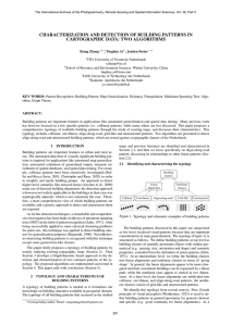 CHARACTERIZATION AND DETECTION OF BUILDING PATTERNS IN CARTOGRAPHIC DATA: TWO ALGORITHMS