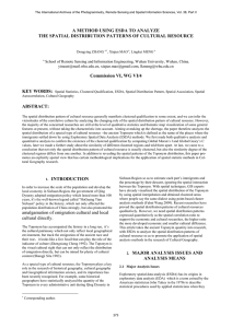 A METHOD USING ESDA TO ANALYZE